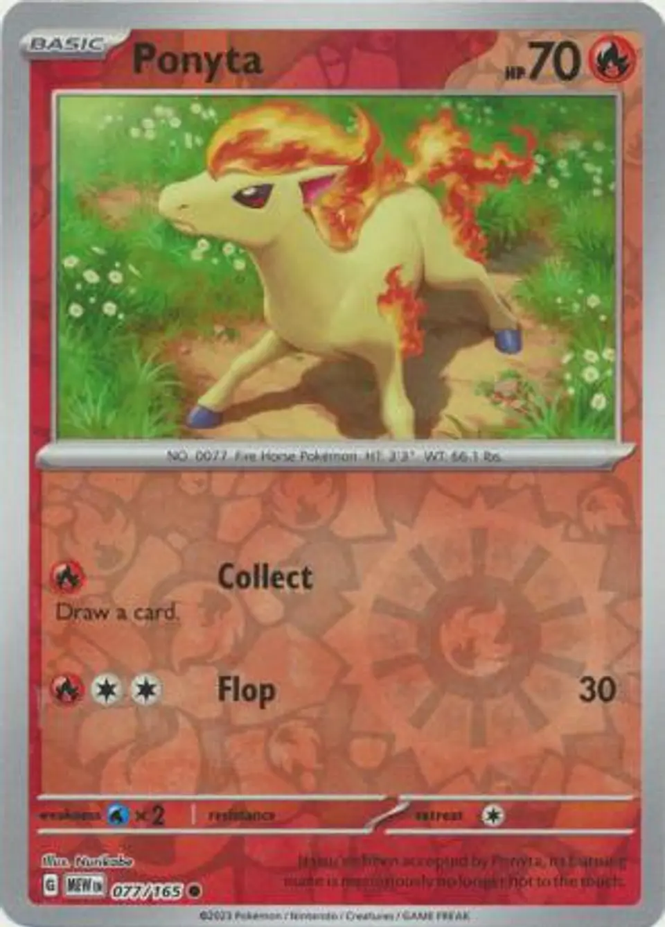 Ponyta - 077/165 - Common Reverse Holo (Español) 1