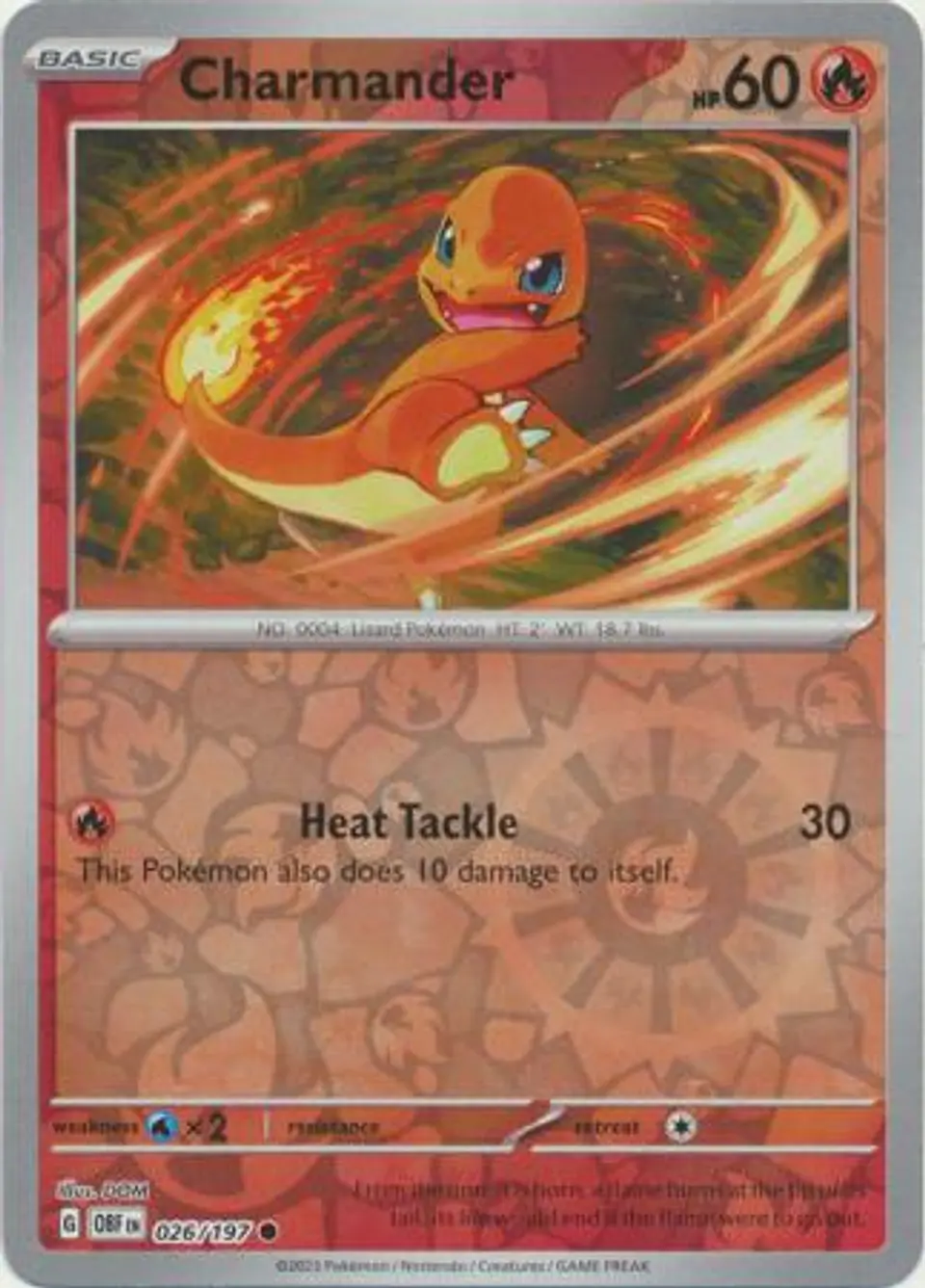 Charmander - 026/197 - Common Reverse Holo (Español) 1