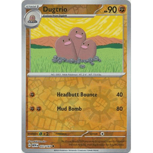 Dugtrio - 051/165 - Uncommon Reverse Holo (Español)