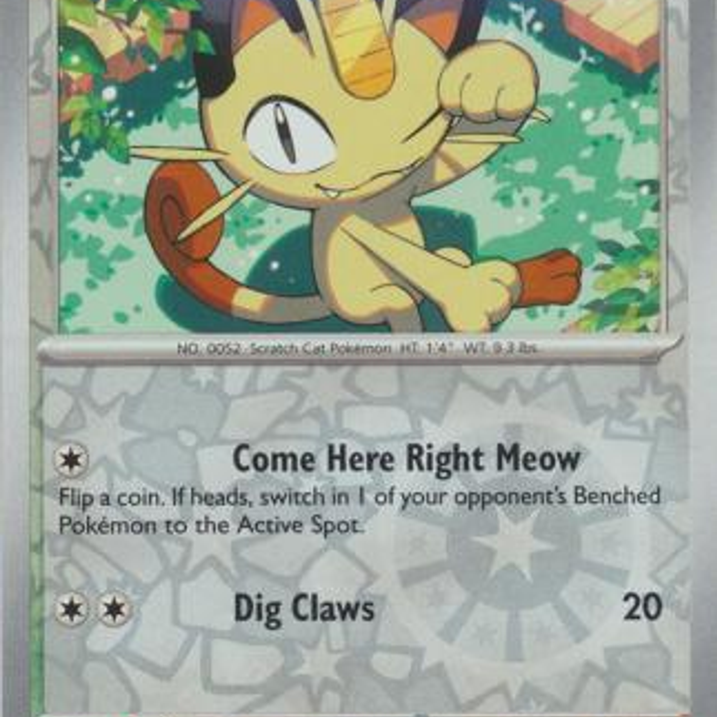 Meowth - 052/165 - Common Reverse Holo (Español)