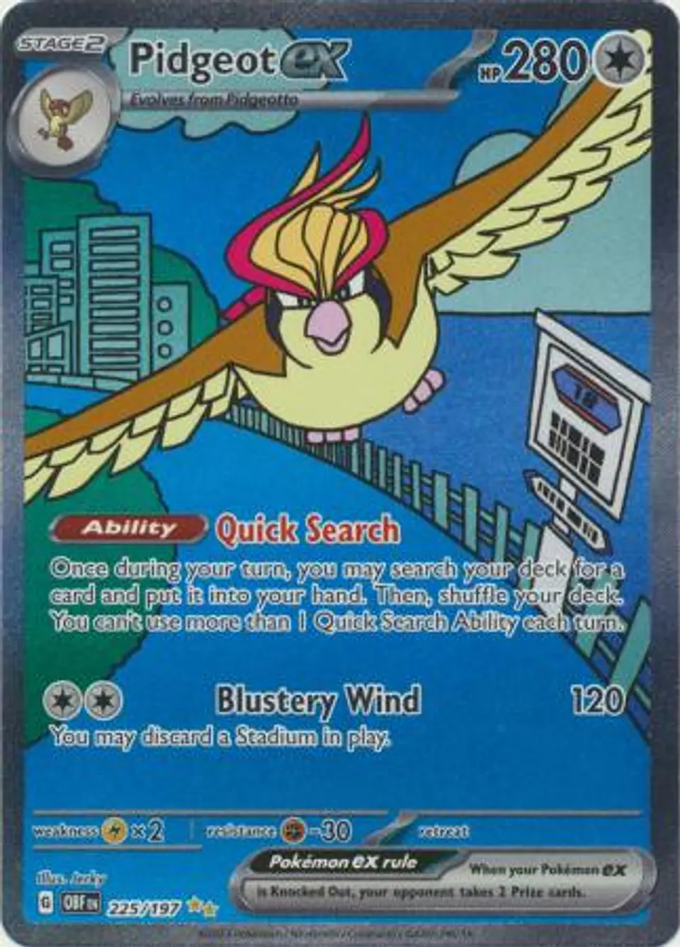 Pidgeot ex - 225/197 - Special Illustration Rare (Español) 1