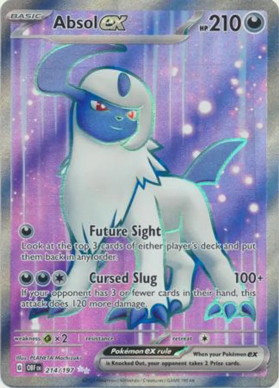 Absol ex - 214/197 - Full Art Secret Rare (Español) 1