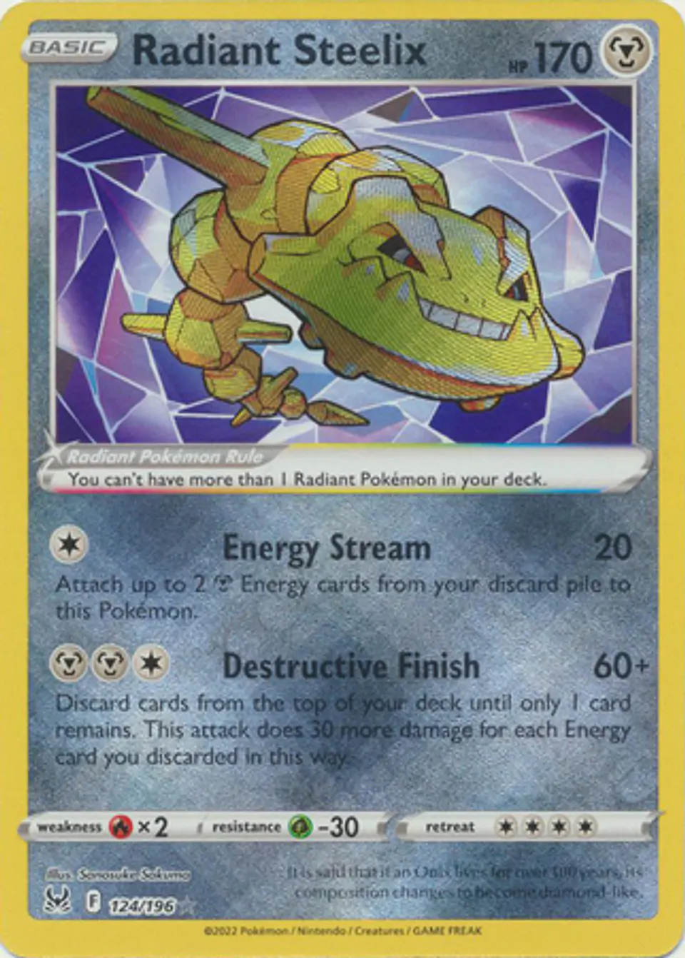 Radiant Steelix - 124/196 - Radiant Rare (Español) 1