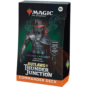 GRAND LARCENY Outlaws of Thunder Junction Commander Deck Display (Producto en inglés)