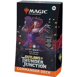 MOST WANTED Outlaws of Thunder Junction Commander Deck Display (Producto en inglés)