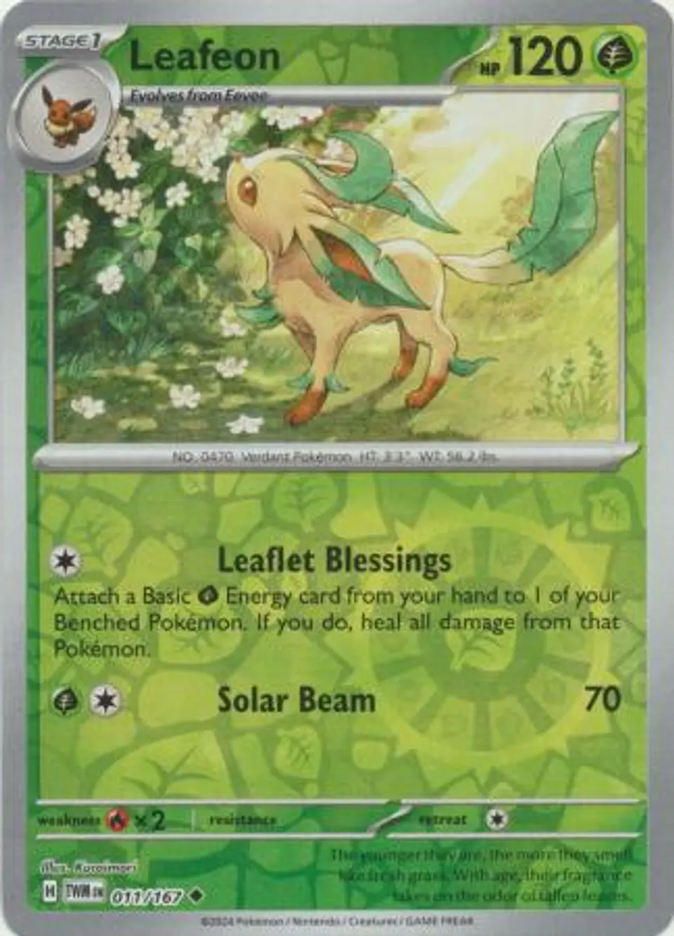 Leafeon - 011/167 - Uncommon Reverse Holo 1