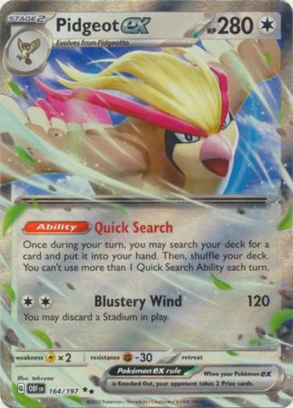 Pidgeot ex - 164/197 - Ultra Rare 1