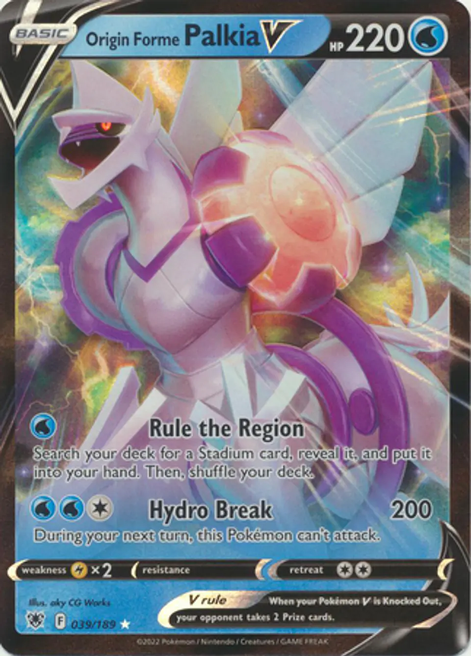 Origin Forme Palkia V - 039/189 - Ultra Rare (Español) 1