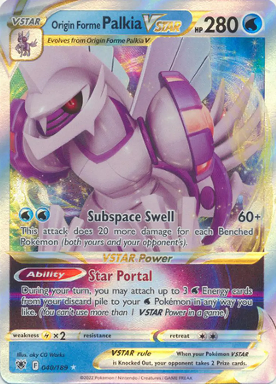 Origin Forme Palkia VSTAR - 040/189 - Ultra Rare (Español) 1