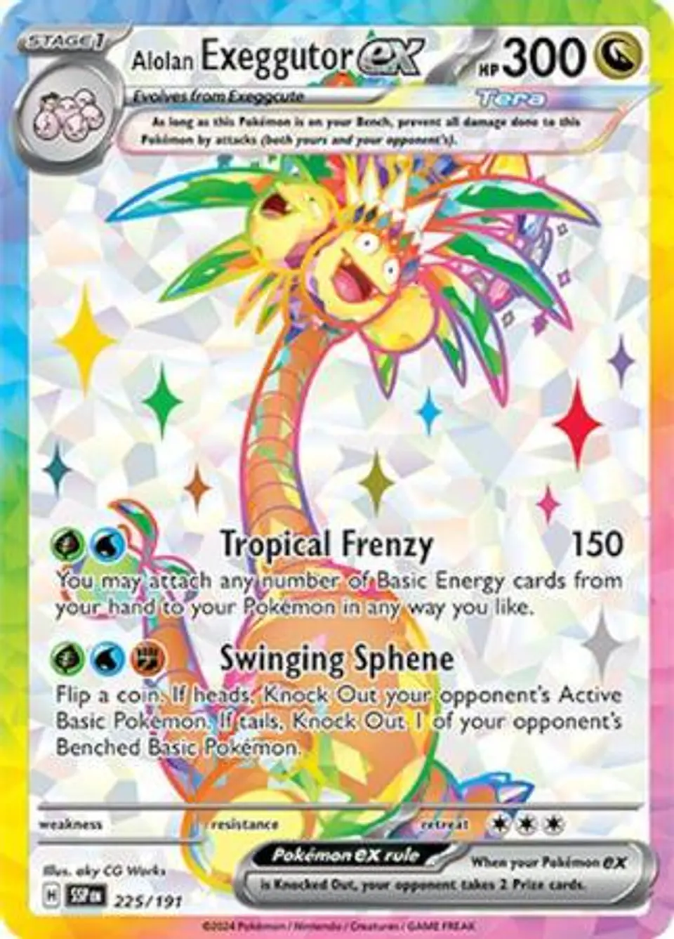 Alolan Exeggutor ex - 225/191 - Full Art Secret Rare (Español) 1