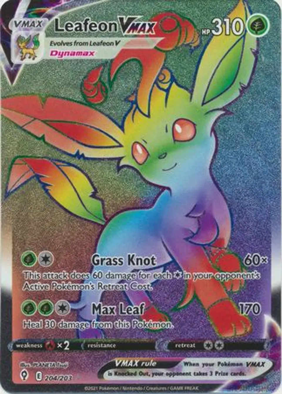 Leafeon VMAX - 204/203 - Hyper Rare (Español) 1