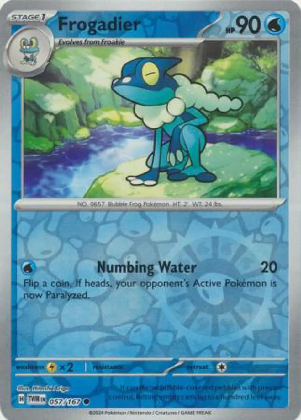 Frogadier - 057/167 - Common Reverse Holo (Español) 1