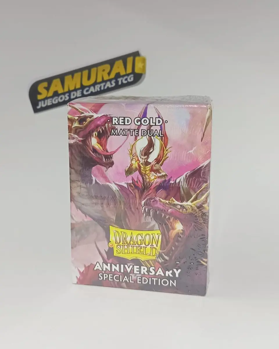 DRAGON SHIELD MATTE DUAL 100 COLOR RED GOLD ANNIVERSARY 1