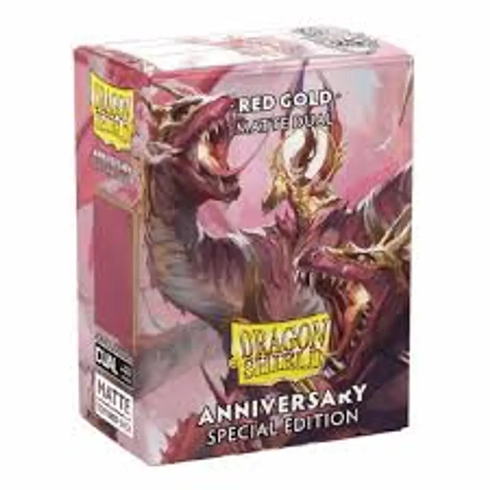 DRAGON SHIELD MATTE DUAL 100 COLOR RED GOLD ANNIVERSARY 2