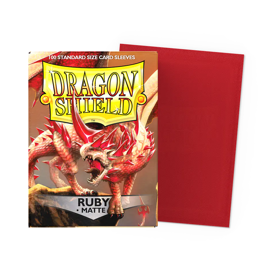 DRAGON SHIELD MATTE NORMAL 100 COLOR RUBY 3