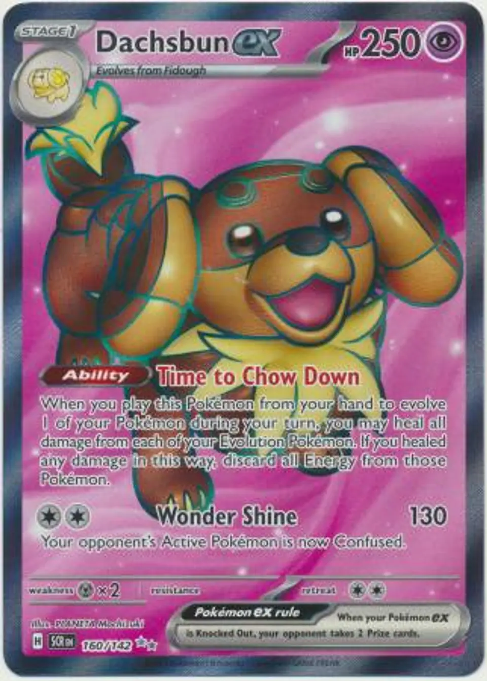 Dachsbun ex - 160/142 - Full Art Secret Rare 1