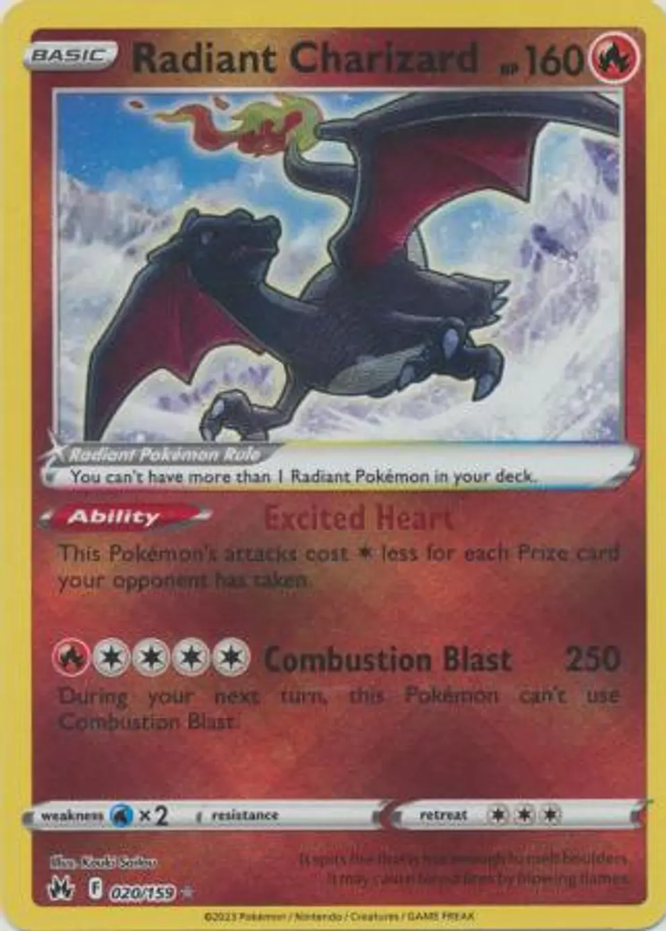 Radiant Charizard - 020/159 - Radiant Rare 1