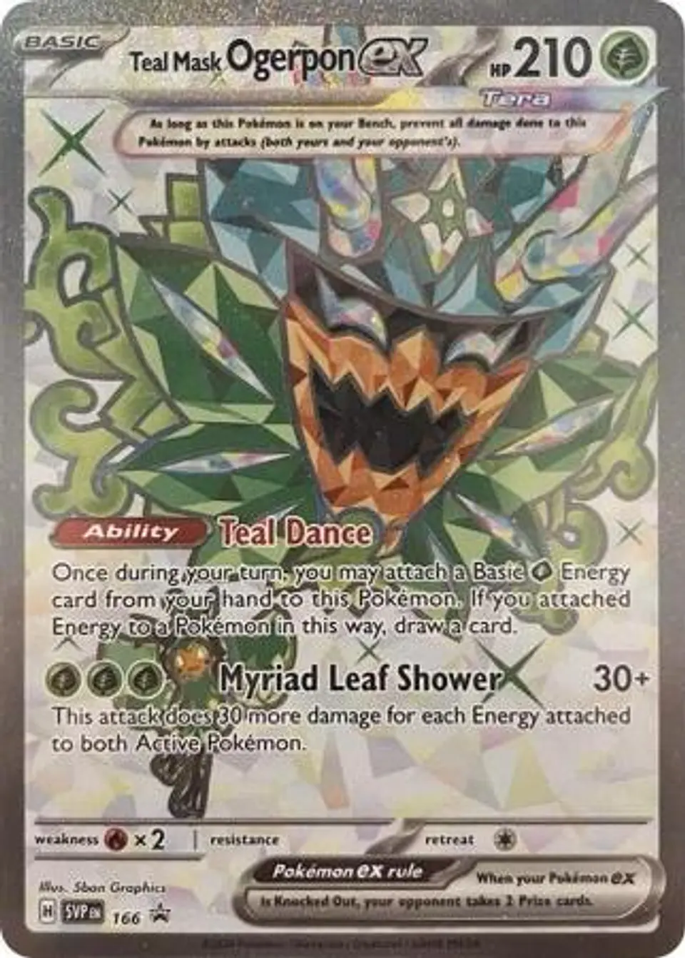 Teal Mask Ogerpon ex - SVP166 - Full Art Promo - Español 1