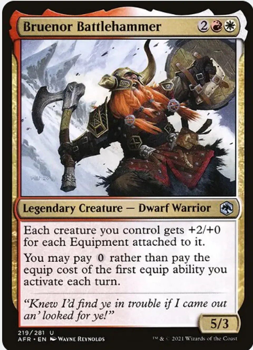 Mazo Commander: Bruenor Battlehammer - Bracket 2 - Upgraded 1