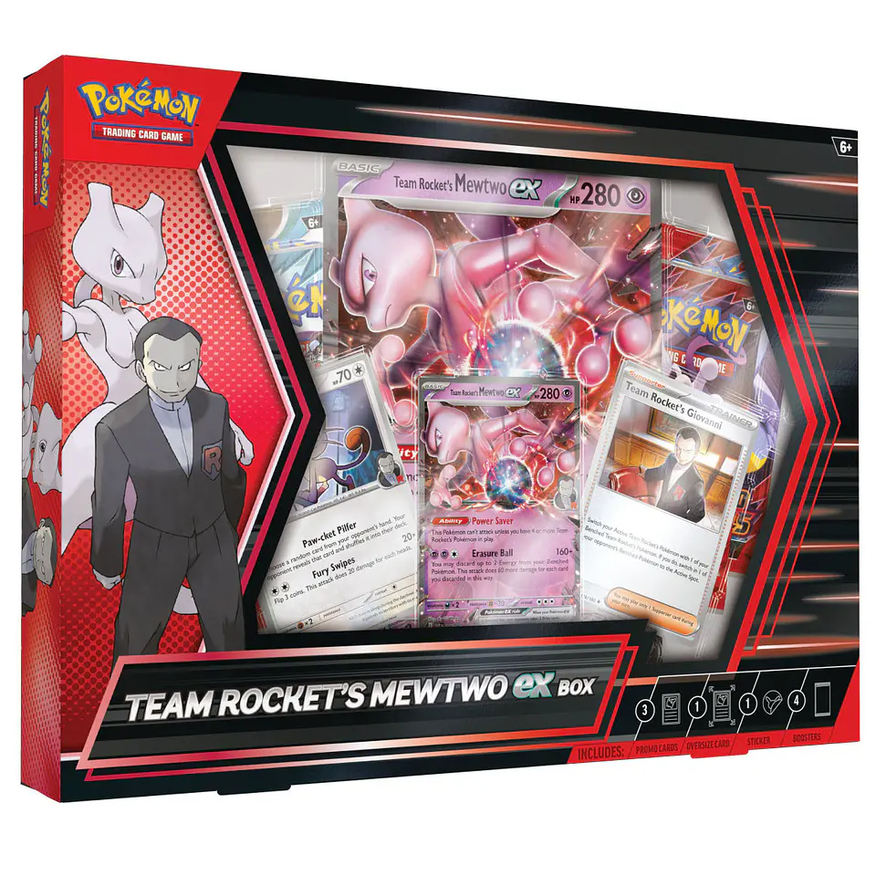 POKEMON TCG Case Sellado TEAM ROCKET’S MEWTWO EX - Ingles (x 6 unidades) 1