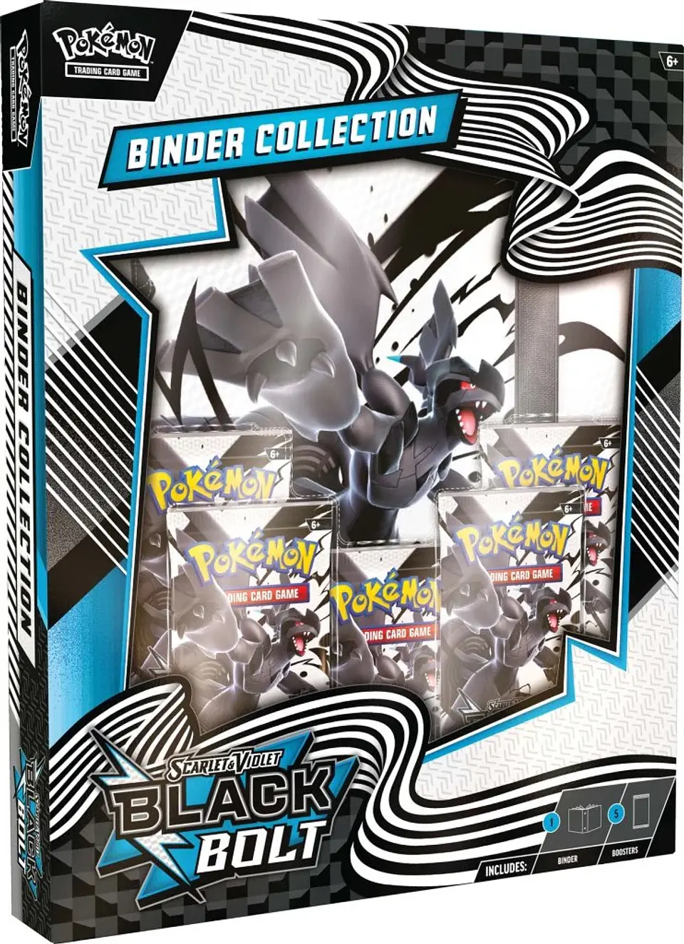 Carpeta Black Bolt Pokemon TCG – Binder Oficial – Tamaño Estándar – Inglés 1