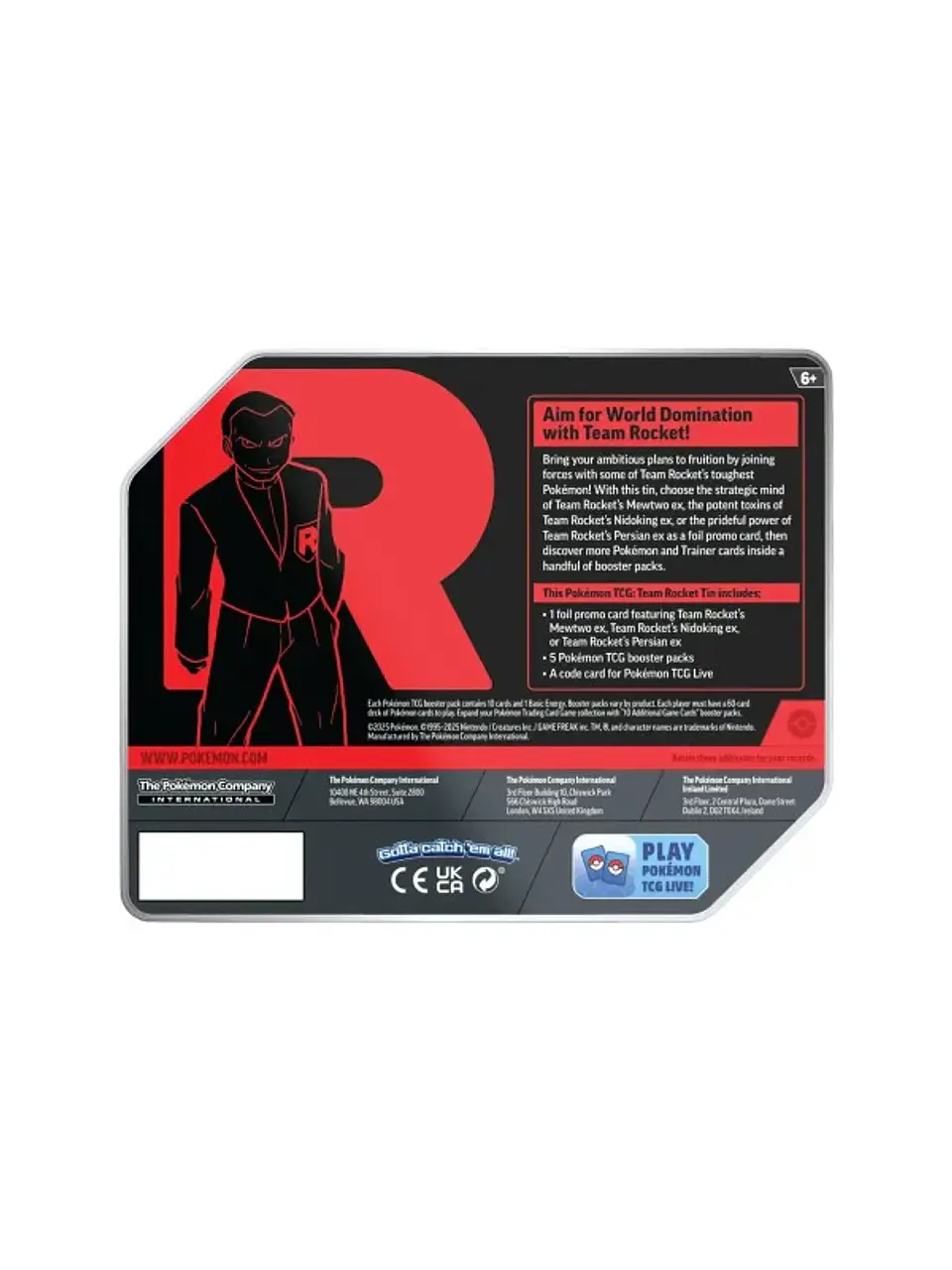 Pokemon TCG Team Rocket Tin English (al azar) 4