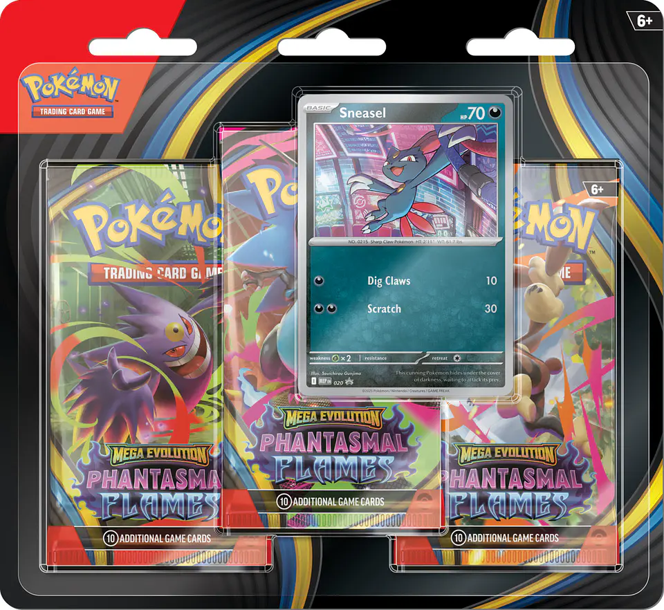 POKEMON TCG MEGA EVOLUTION PHANTASMAL FLAMES - 3-PACK BLISTER ENGLISH 2