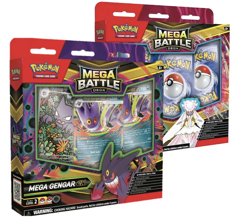 POKEMON TCG OCTOBER DELUXE BATTLE DECKS MEGA DIANCE EX & DELUXE BATTLE DECKS MEGA GENGAR EX INGLES 1