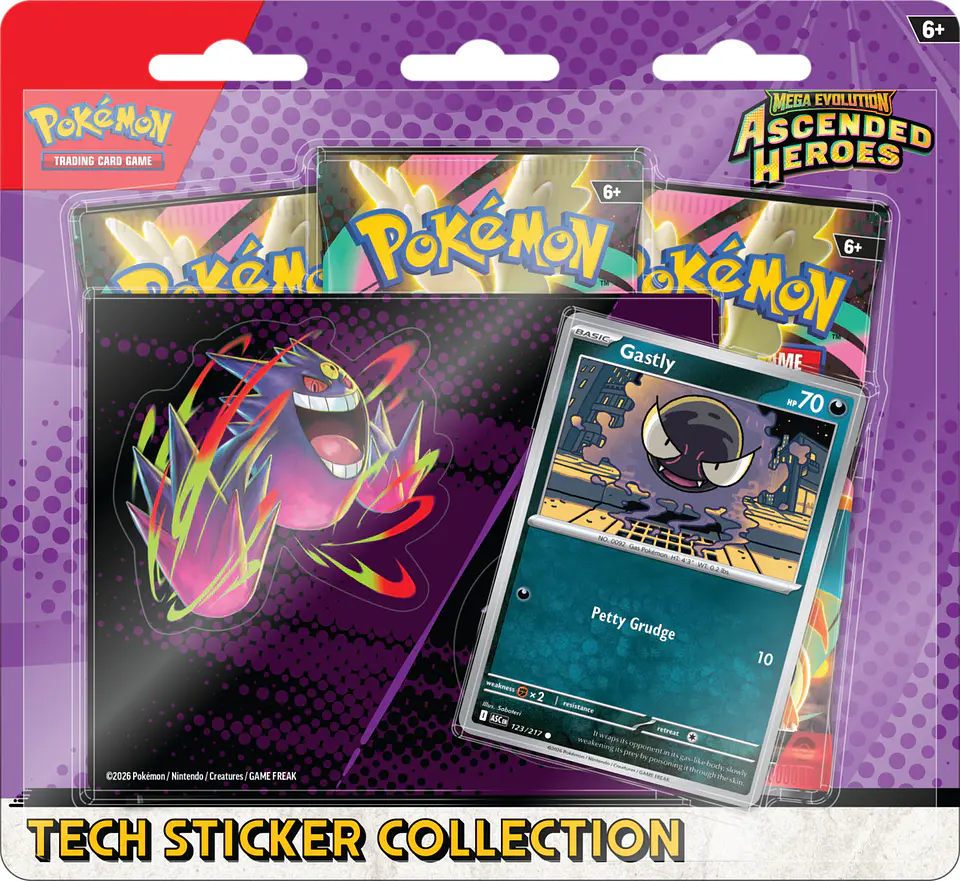 POKEMON TCG MEGA EVOLUTION - ASCENDED HEROES TECH STICKER COLLECTION ENGLISH - Envío al azar 1