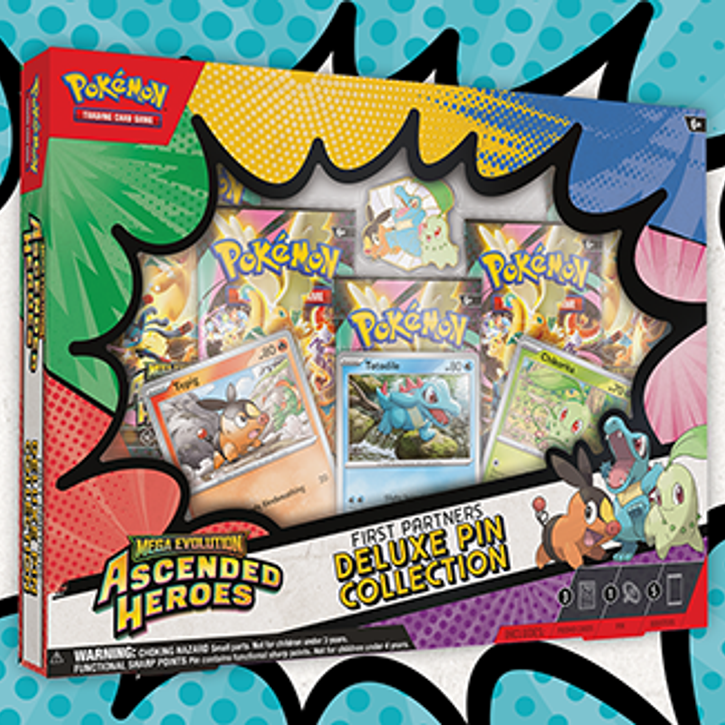 [Preventa 20 de marzo 2026] POKEMON TCG MEGA EVOLUTION - ASCENDED HEROES FIRST PARTNERS DELUXE PIN COLLECTION ENGLISH