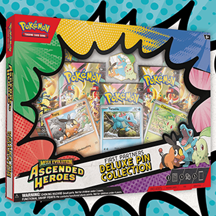 [Preventa 20 de marzo 2026] POKEMON TCG MEGA EVOLUTION - ASCENDED HEROES FIRST PARTNERS DELUXE PIN COLLECTION ENGLISH
