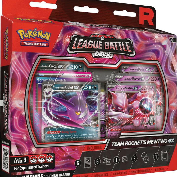 Pokemon TCG: Team Rocket’s Mewtwo ex League Battle Deck INGLÉS