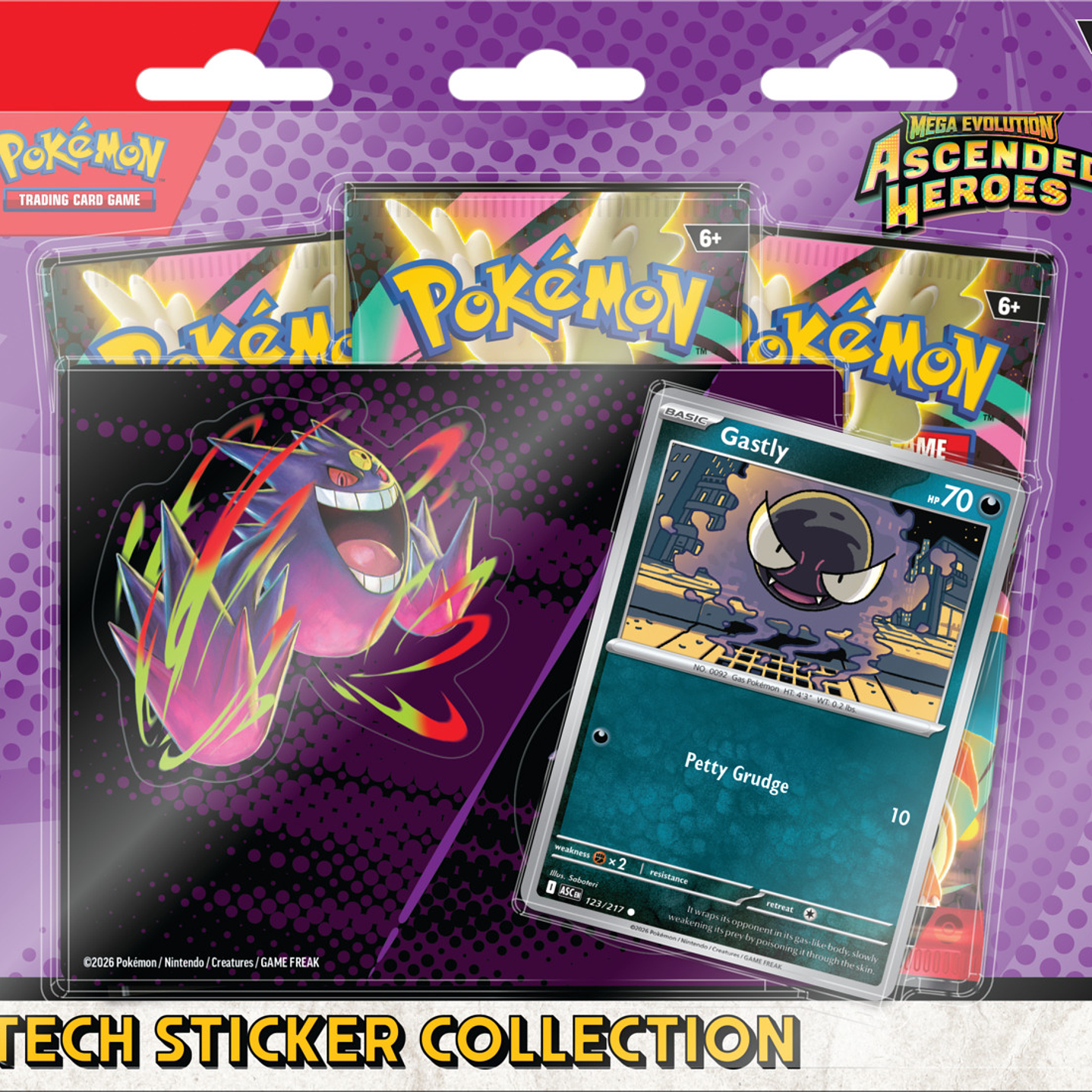 POKEMON TCG MEGA EVOLUTION - ASCENDED HEROES TECH STICKER COLLECTION ESPAÑOL - Envío al azar 1