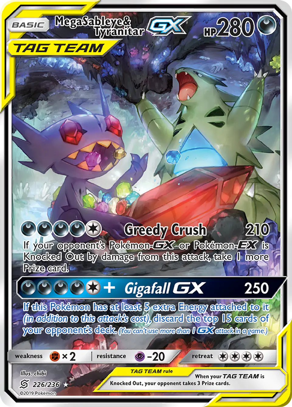 Mega Sableye & Tyranitar-GX - 226/236 (Español) 1