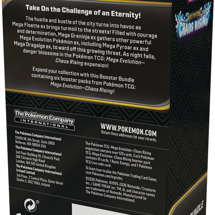 [PREVENTA 22 MAYO 2026] POKEMON TCG MEGA EVOLUTION - CHAOS RISING - BOOSTER BUNDLE ENGLISH 2