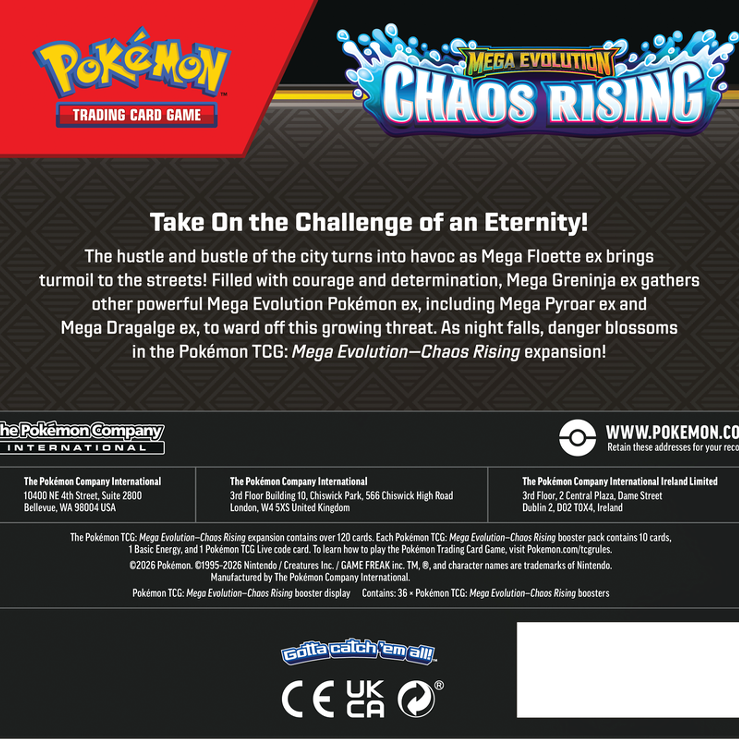 [PREVENTA 22 MAYO 2026] POKEMON TCG MEGA EVOLUTION - CHAOS RISING - BOOSTER ENGLISH 2