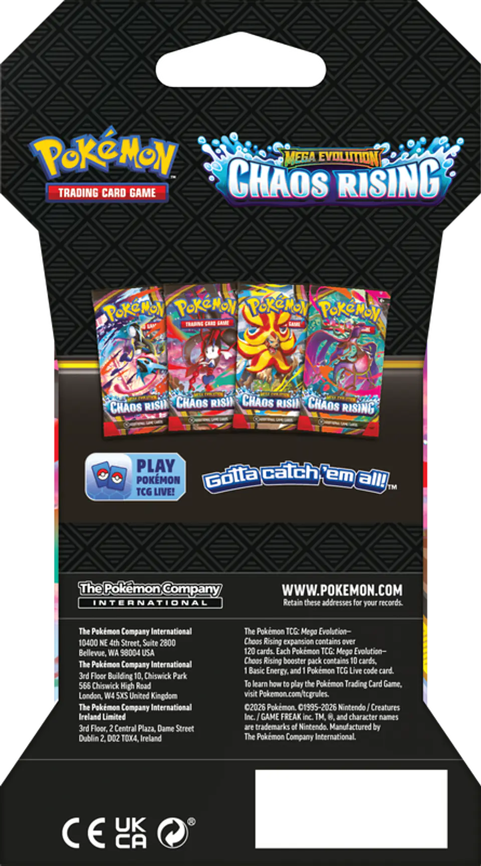 [PREVENTA 22 MAYO 2026] POKEMON TCG MEGA EVOLUTION - CHAOS RISING - SLEEVED BOOSTER ENGLISH 5