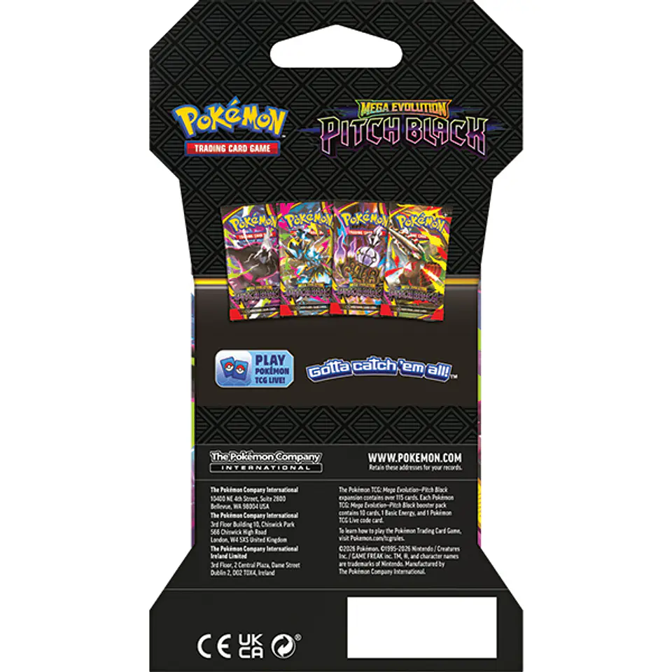 [PREVENTA 17 DE JULIO 2026] POKEMON TCG MEGA EVOLUTION - PITCH BLACK - SLEEVED BOOSTER ENGLISH 5