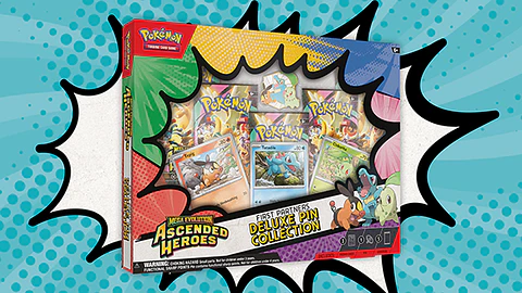 CASE SELLADO Pokemon TCG Mega Evolution - Ascended Heroes First Partners Deluxe Pin Collection Español (6 unidades)