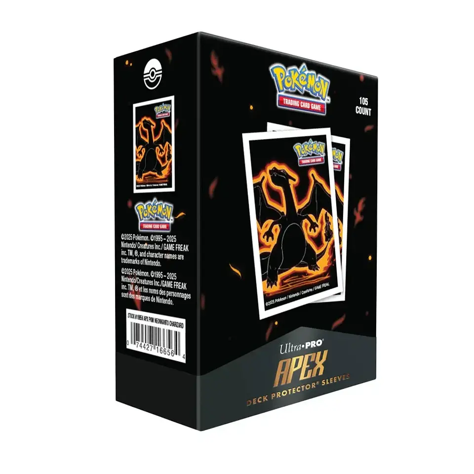 Deck Protectors: Pokemon Apex- Neon Kanto- Charizard (105ct) 2