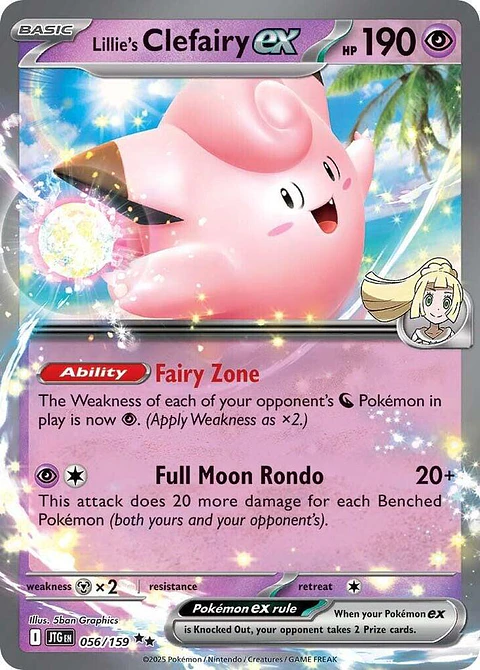 Pokemon TCG Lillie's Clefairy ex - 056/159 Ingles
