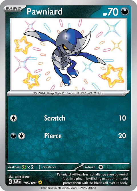 Pokemon TCG Pawniard 185/091 Ingles