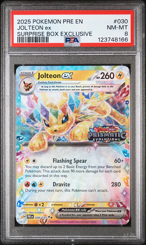 Pokemon TCG Jolteon Ex 030/131 Surprise Box Exclusive Pokemon PSA 8