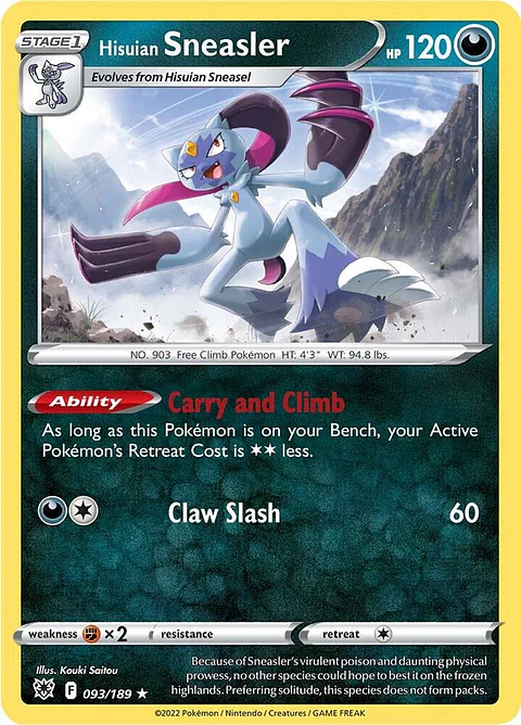 Pokemon TCG Hisuian Sneasler 093/189 Español