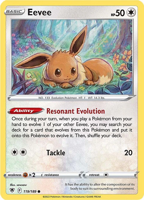 Pokemon TCG Eevee 119/189 Español