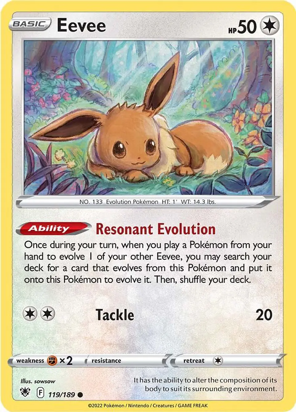 Pokemon TCG Eevee 119/189 Español 1
