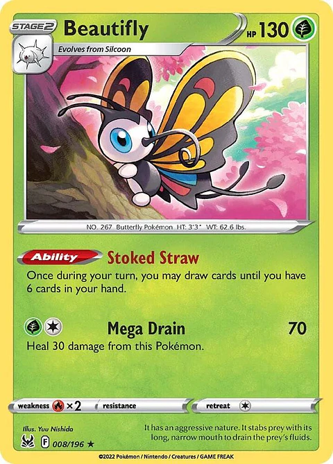 Pokemon TCG Beautifly 008/196 Español