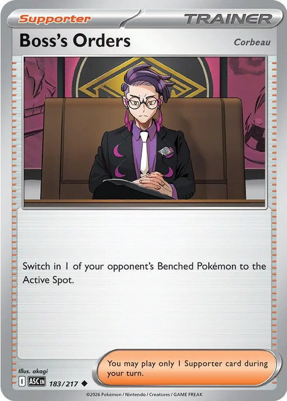 Pokemon TCG Boss's Orders [Corbeau] - 183/217 Español 1