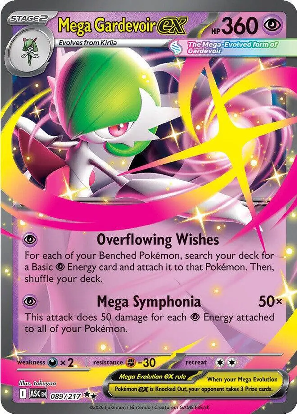 Pokemon TCG Mega Gardevoir ex 089/217 Español 1