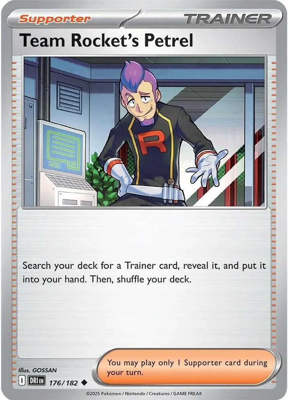 Pokemon TCG Team Rocket's Petrel - 176/182 Ingles 1